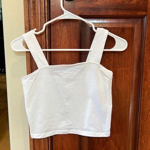 White cropped tank top, size small.